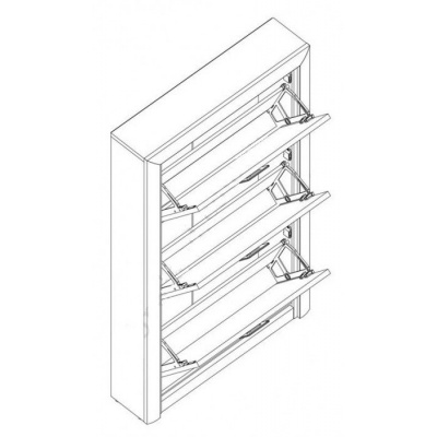 Koen cipős szekrény, 3 fakkos (BUT3D)<br />46.490,- Ft